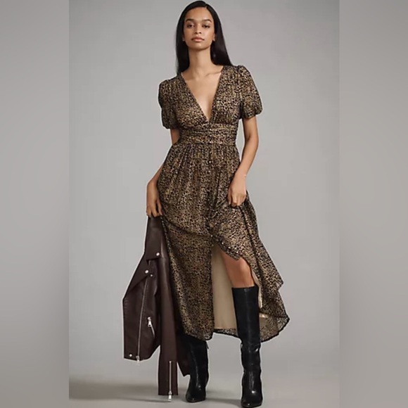 Anthropologie The Katerina Button-Front Dress Velvet Edition Size 4P Petite NWT - Picture 1 of 12